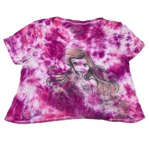Disney Little Mermaid Ariel Tie Dye Crop Top